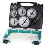 Wolfcraft Wolfcraft sada 6 Bi-metalových děrovek elektro 40-86 mm + upínací trn, v kufru 5423000
