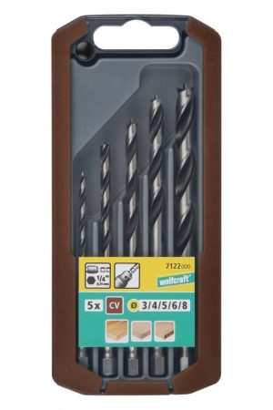 Wolfcraft Wolfcraft Sada 5ks spirálové vrtáky CV S=6-kt.ø3-8mm 7122000