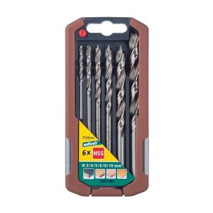Wolfcraft Wolfcraft Sada 6ks spirálový vrták do dřeva HSS Profi ø3-10 7120000